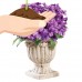 Impatiens Artificial Maintenance-Free Flower Bush - Set of 3, Purple   